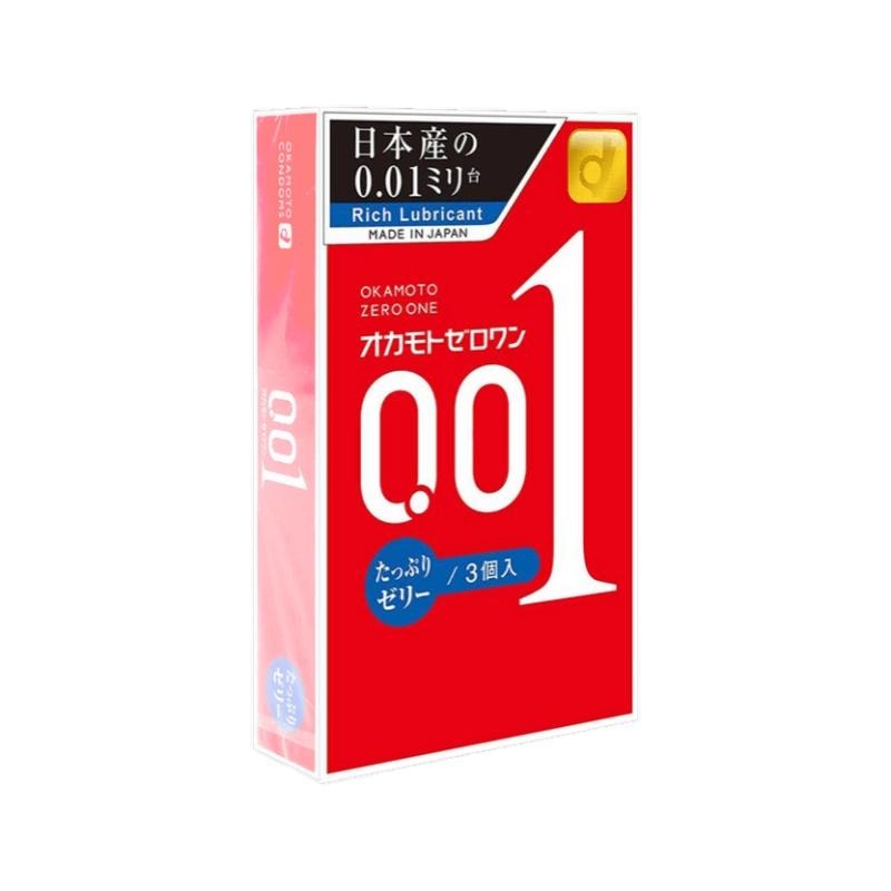 【Japan Direct Mail】Japanese OKAMOTO Okamoto 001 series anti-allergic Polyurethane non-latex ultra-thin safety condom lubricated version 3 