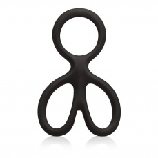 CEN - Silicone Scrotum Penis Ring - Black