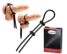 Malesation - Adjustable Penis and Scrotum Ring - Black