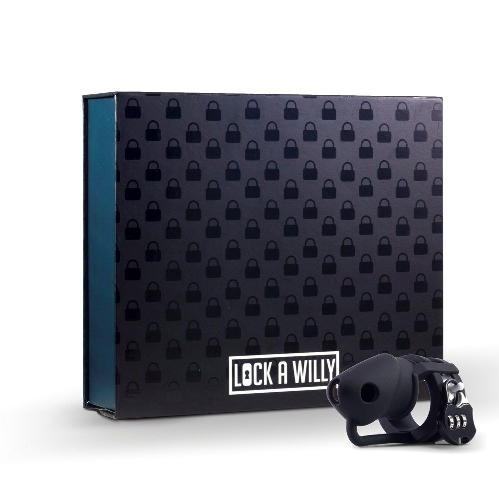 Lock-a-Willy - 矽膠貞操鎖 - 黑色 照片-11