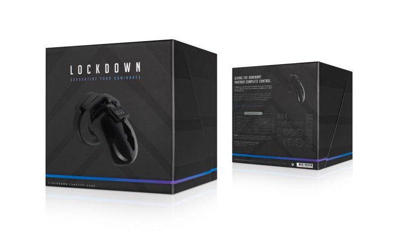 Lockdown - 男用貞操鎖細碼 - 黑色 照片-6