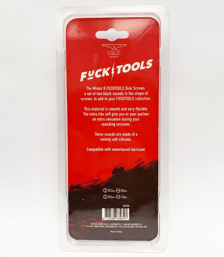 Mister B - Fucktools Dick Screws 尿道塞 - 黑色 照片-3