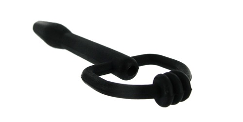Master Series - D-Ring 尿道塞 - 黑色 照片-2
