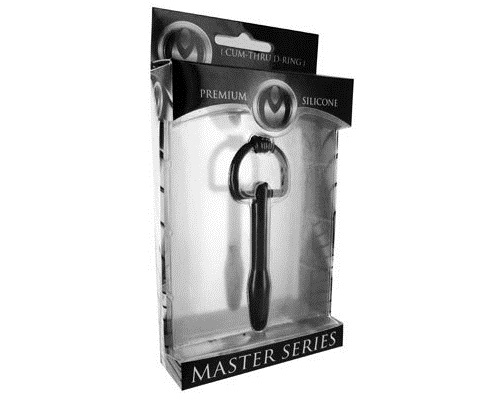 Master Series - D-Ring 尿道塞 - 黑色 照片-4