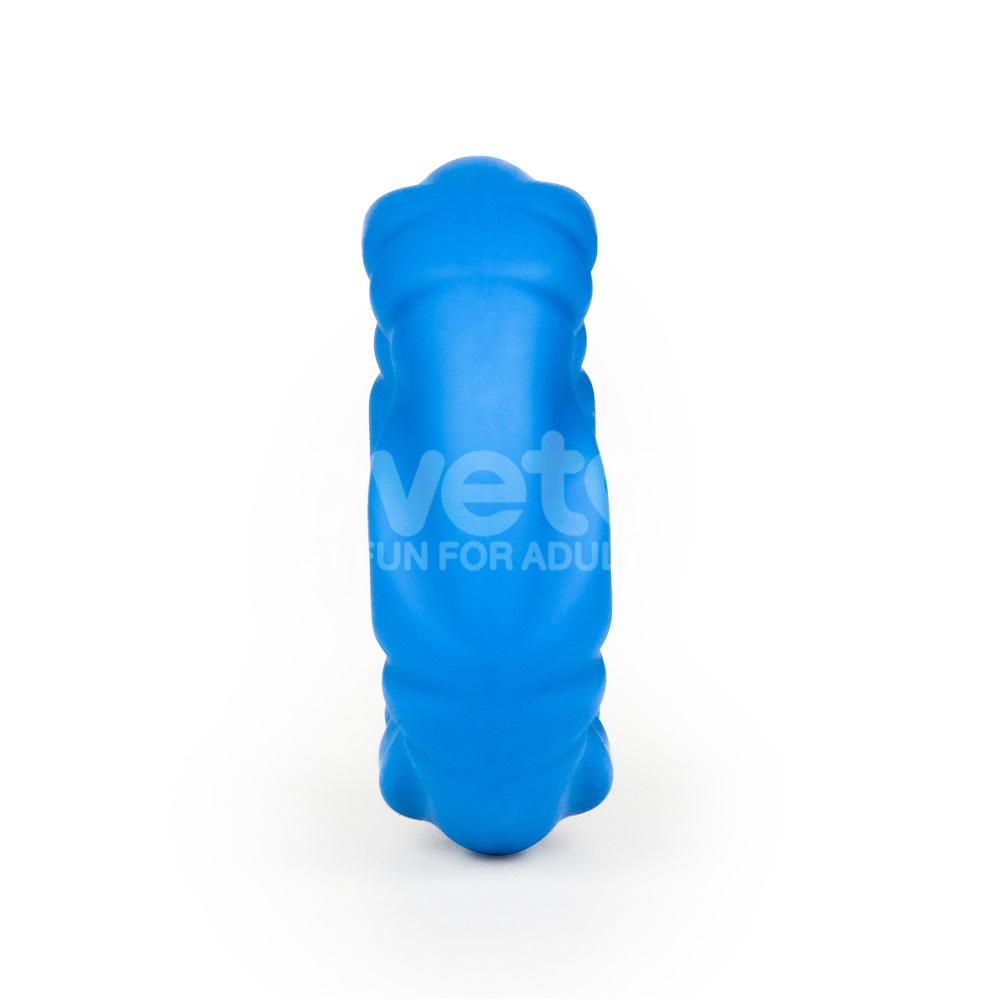 Lovetoy - Pinnacle Pro 矽膠凸紋箍睪環 - 藍色 照片-6