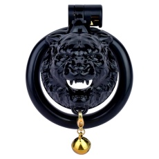 FAAK - Tiger-headed men's chastity lock 45mm - Black