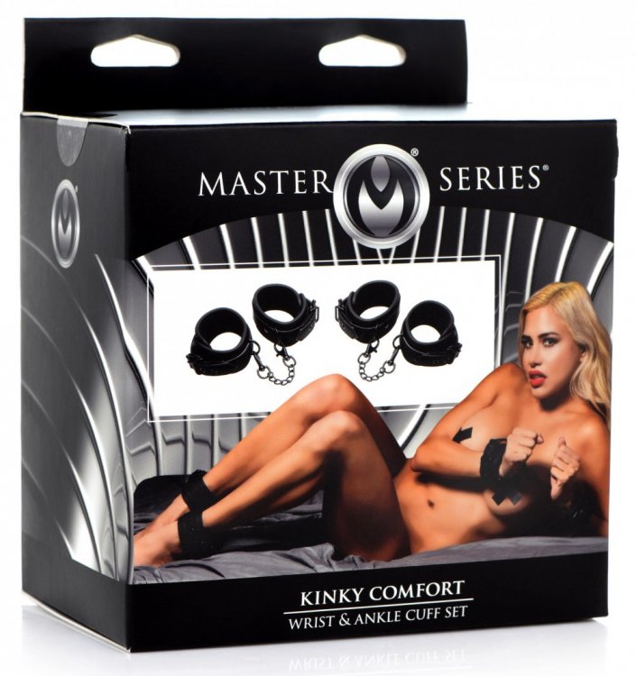 Master Series - Kinky 舒適手扣腳扣套裝 - 黑色 照片-5