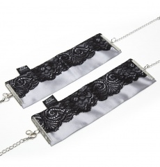 Fifty Shades of Grey - Satin lace wrist handcuffs - Black