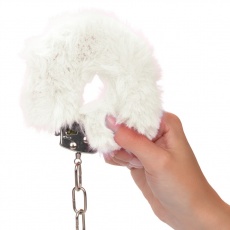 CEN - Super fluffy furry handcuffs - white