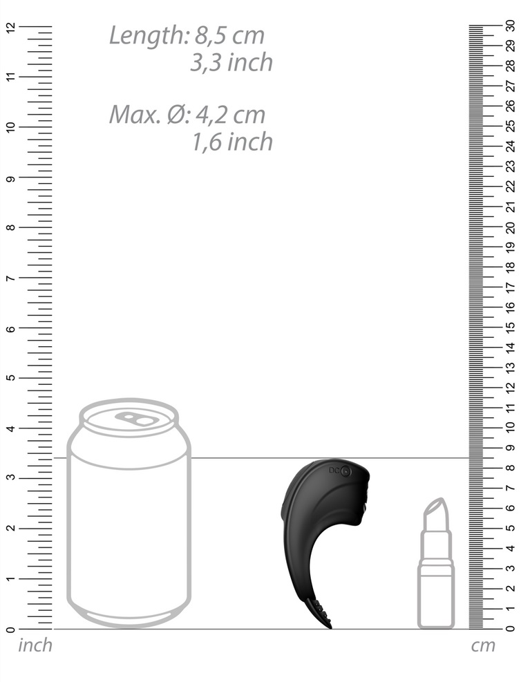 ElectroShock - 電刺激陰莖環 - 黑色 照片-7